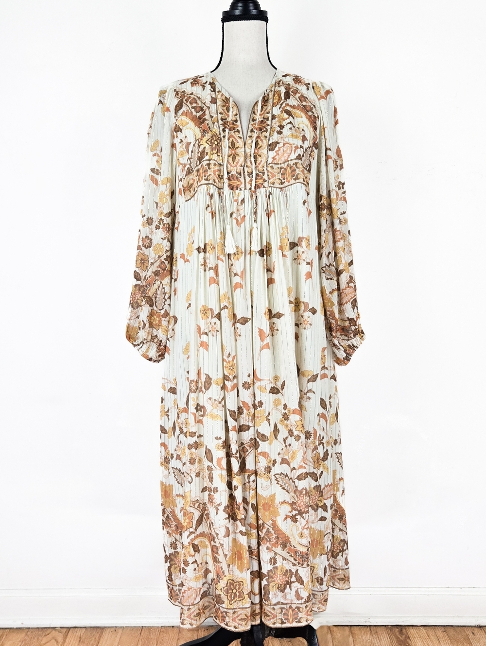 NWT Spell Hendrix Boho Midi, Cream